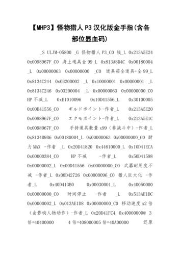 怪物猎人金手指怎么用(怪物猎人金手指pkg)-第1张图片-文史 怪物猎人金手指怎么用(怪物猎人金手指pkg)-第1张图片-文史