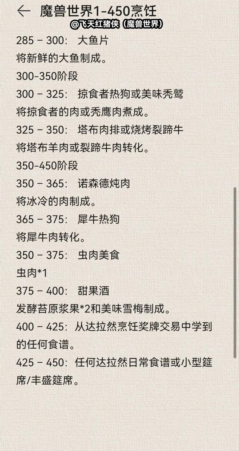 魔兽世界烹饪怎么到300（魔兽世界烹饪怎么到800）-第3张图片-文史