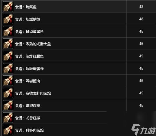 魔兽烹饪260后学什么,tbc烹饪260